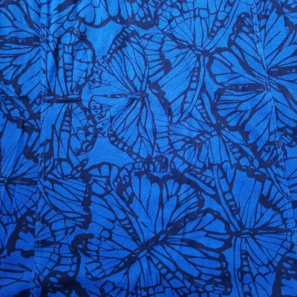 Forever 21 Cute Blue and Black Butterfly Pattern Racerback Tank Top - Picture 5 of 8